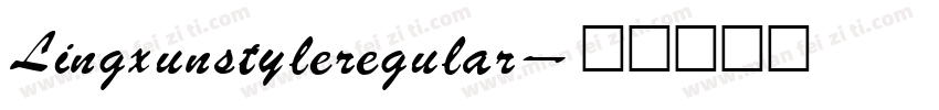 Lingxun style regular字体转换